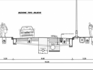 progetto lavori via Foscolo in sezione