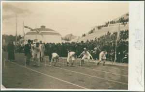 23 GIUGNOMeyer_Albert_-_Olympic_Games,_1896;_preparation_for_the_100-meter_race_-_Google_Art_Project