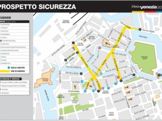 piantina del piano di sicurezza per Effetto Venezia