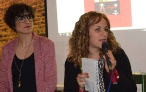 Asd L'Allegra Brigata la presidente Serena Frediani (con microfono) e la Claudia Maiorano responsabile sportiva