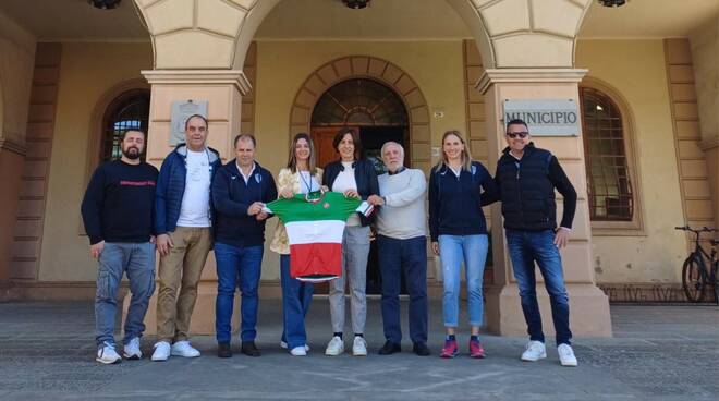 maglietta tricolore per campionati italiani di ciclismo maschile