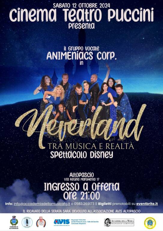 Neverland - Tra musica e realtà spettacolo Altopascio Disney