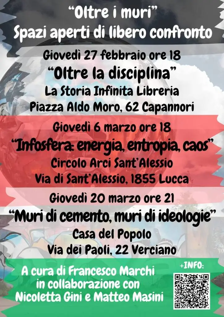 Attualità, tre incontri con ‘Oltre i muri – spazi aperti di libero confronto’