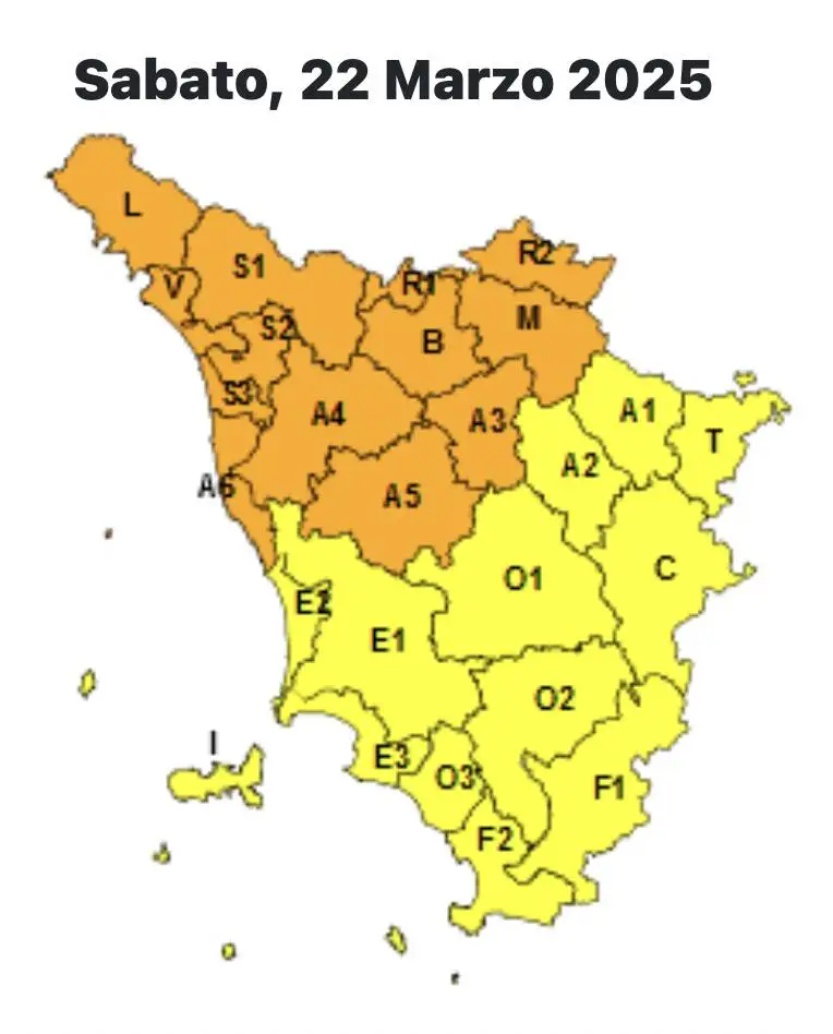 Perturbazione in arrivo da Spagna e Francia, provincia di Lucca in allerta arancione