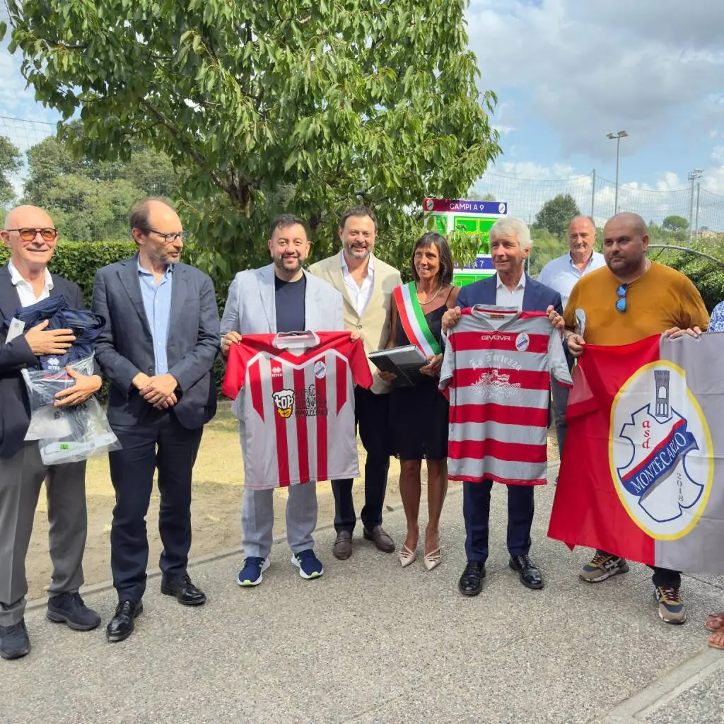 Il ministro dello sport Andrea Abodi anche a Montecarlo per i lavori al campo sportivo