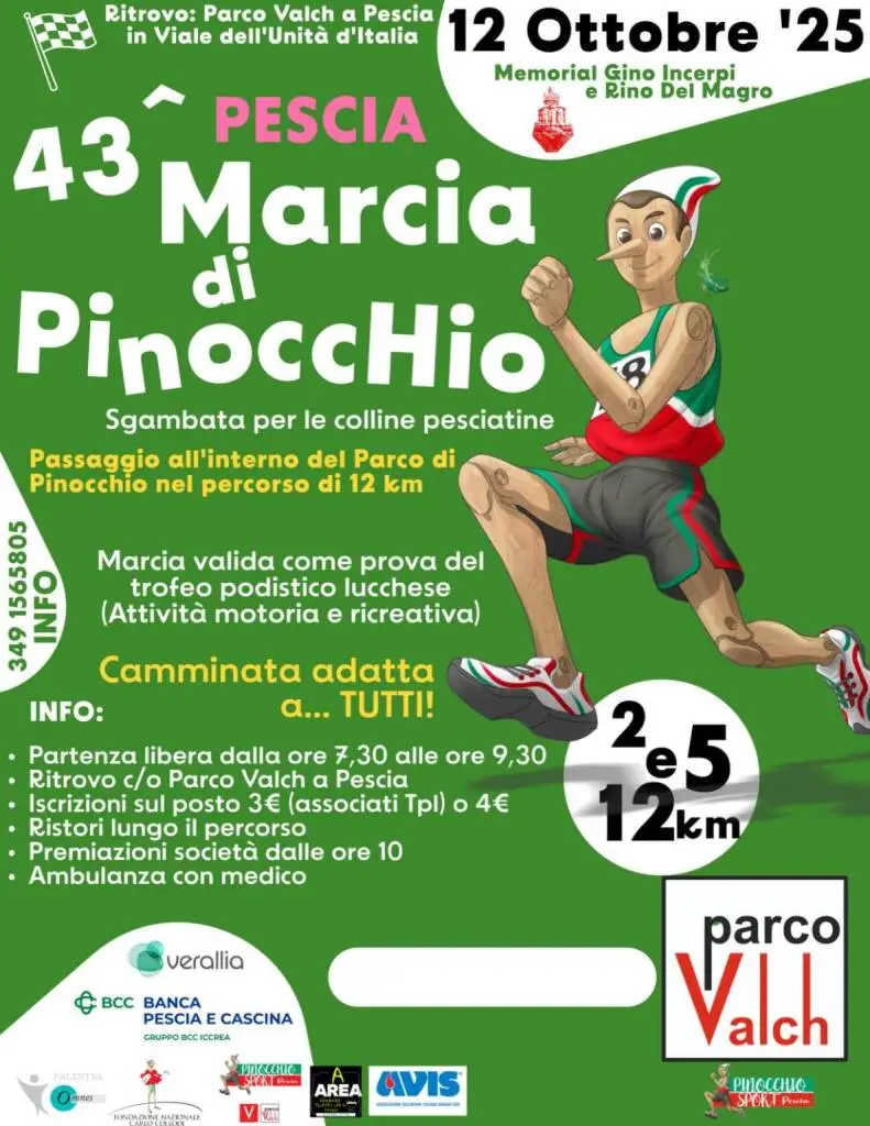Trofeo Podistico Lucchese: tre marce in programma tra Lucca e Pescia