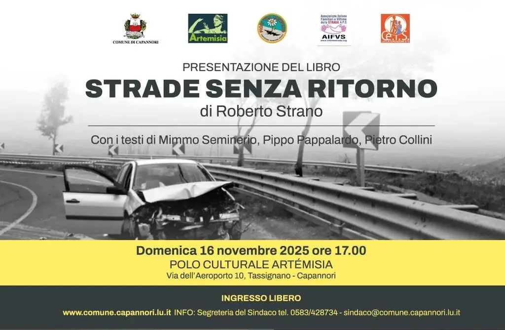 Incidenti mortali, a Artemisia si presenta il libro 'Strade senza ritorno' di Roberto Strano