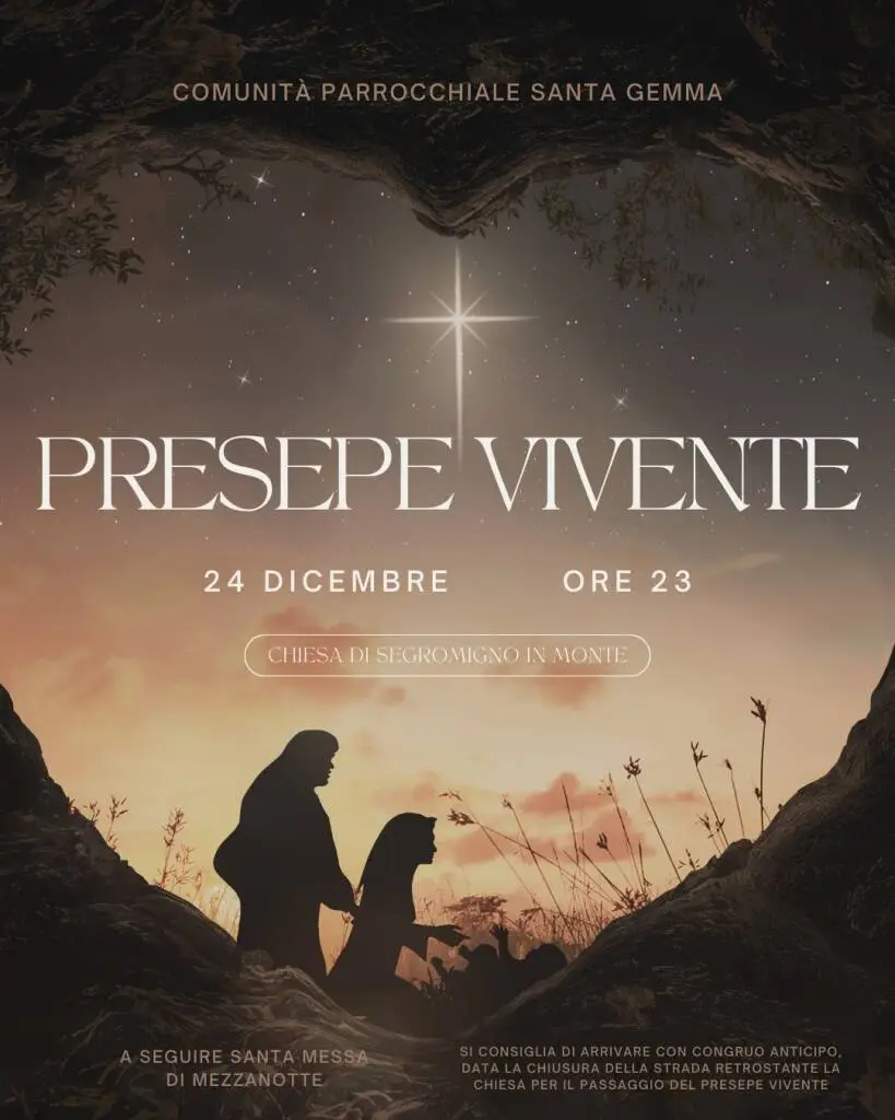 Vigilia di Natale a Segromigno: torna il presepe vivente di Santa Gemma