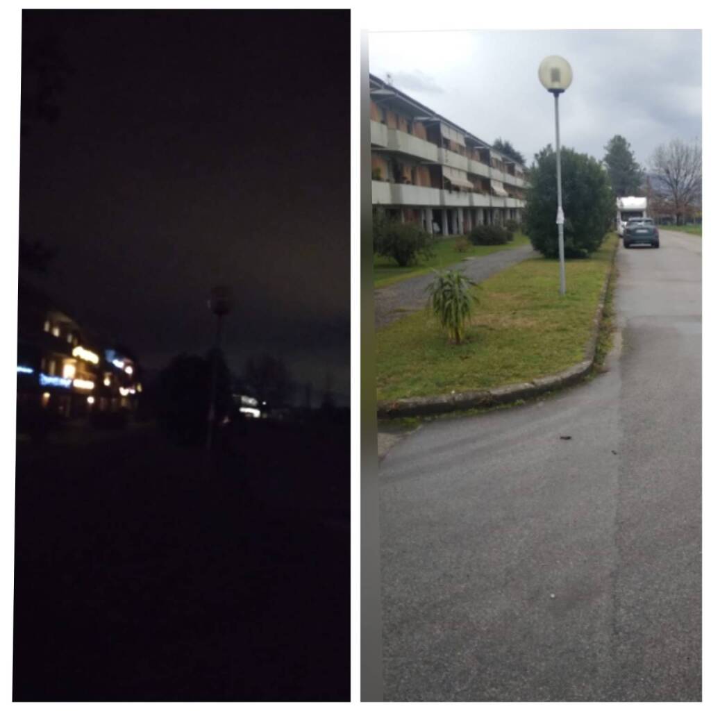 via Puccini Marlia, senza luce