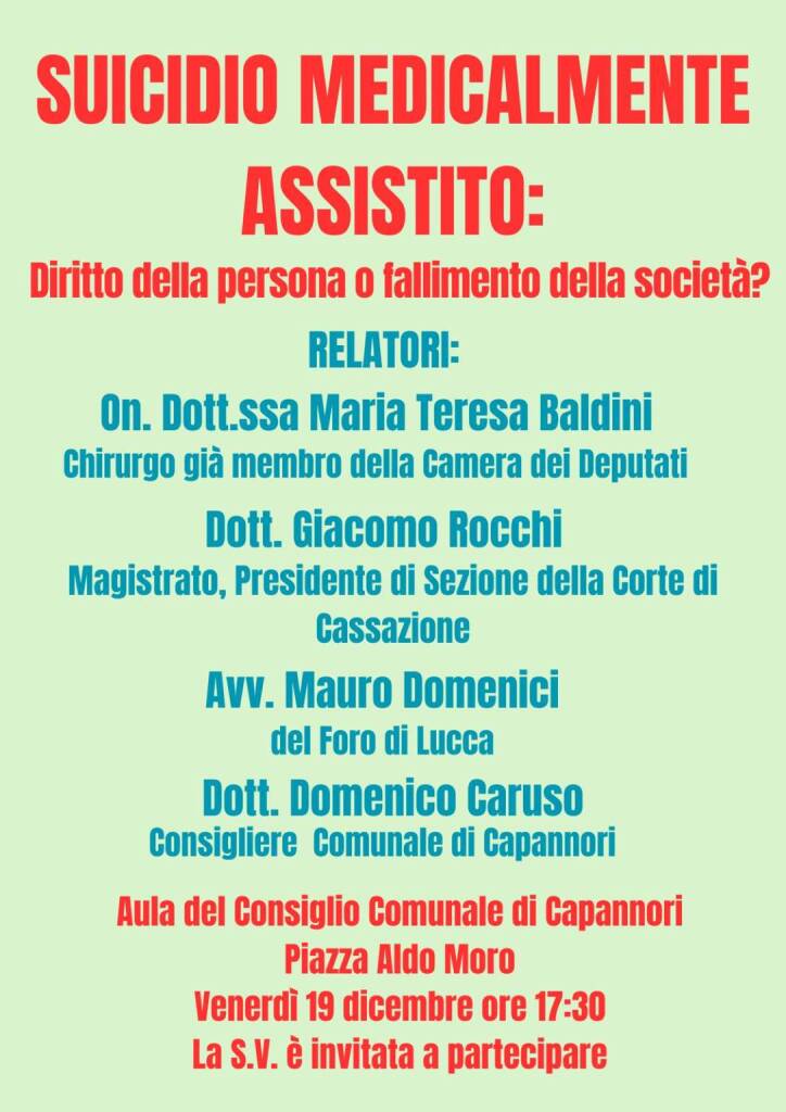 Suicidio medicalmente assistito 