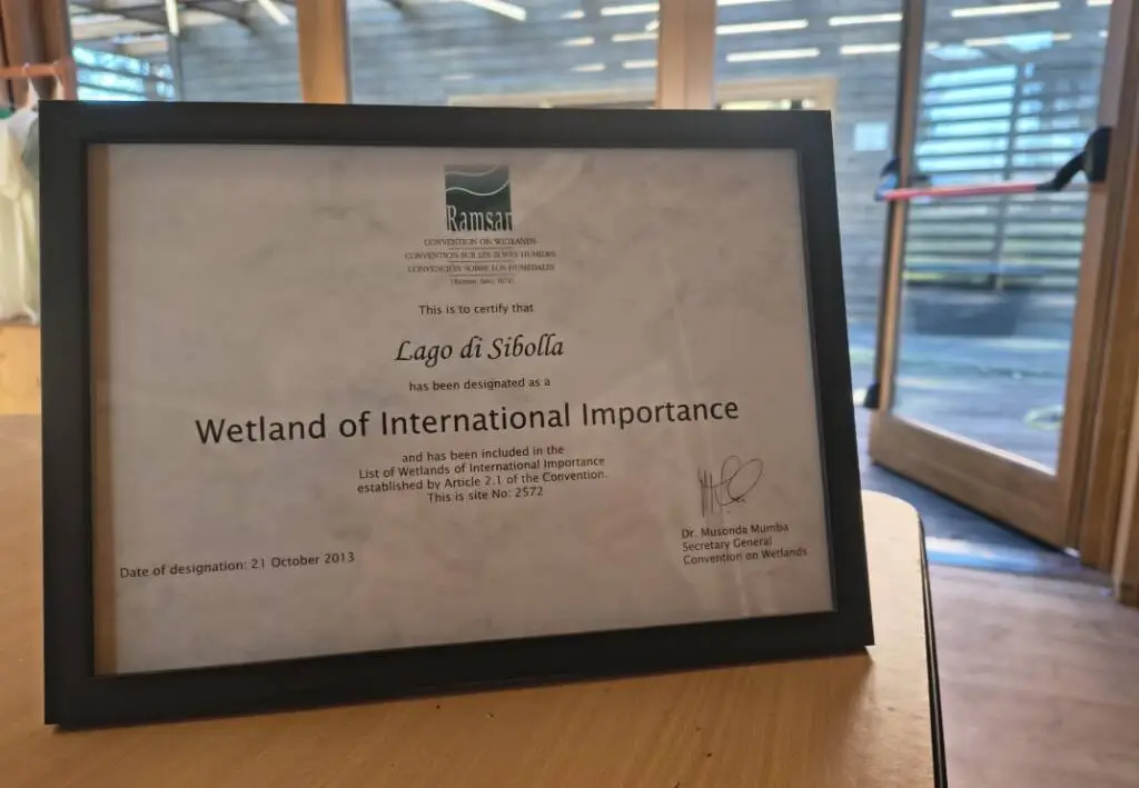 Rete globale delle aree umide, certificato consegnato al Lago di Sibolla