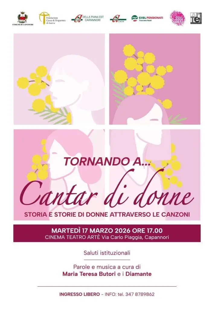 ‘Tornando a… Cantar di donne’, lo spettacolo di Maria Teresa Butori e i Diamante ad Artè