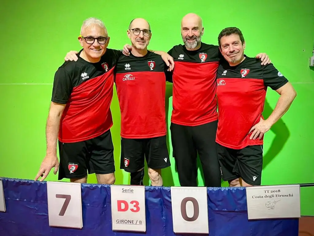 Tennistavolo Lucca, risultati agrodolci nei campionati a squadre: la C1 retrocede, D3 in festa