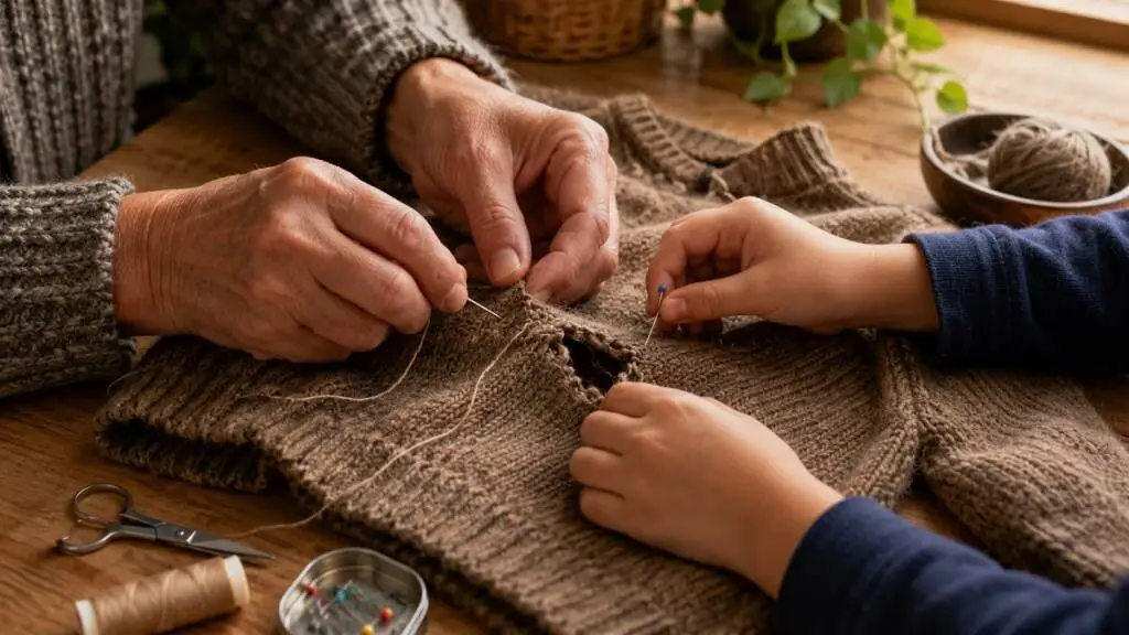 “La gentilezza del filo”: a Capannori il laboratorio di cucito che unisce adulti e bambini