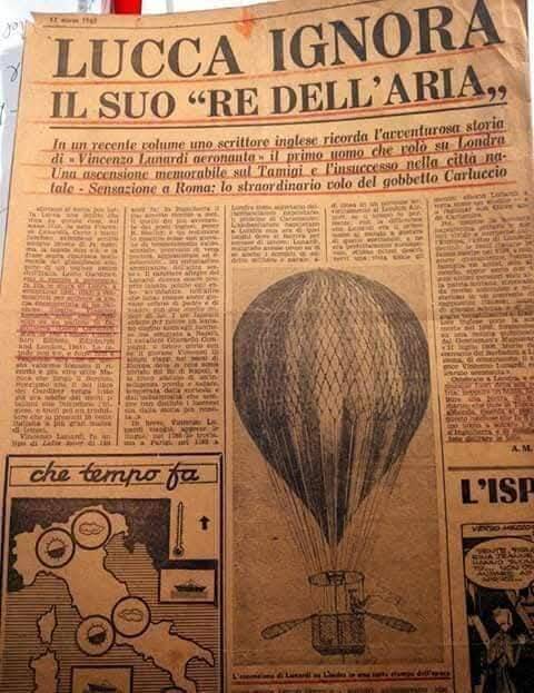 articolo su Vincenzo Lunardi
