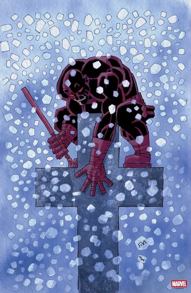 Variant cover di Daredevil: Rinascita illustrata da Frank Miller e colorata da Alex Sinclair