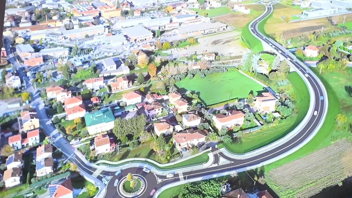 Tratto del progetto degli Assi viari nella Piana di Lucca
