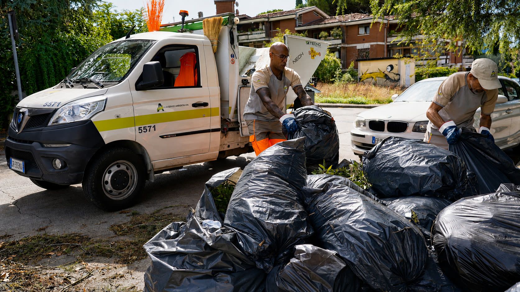 Intervento di rimozione rifiuti a Montecatini Terme con il servizio Priority.