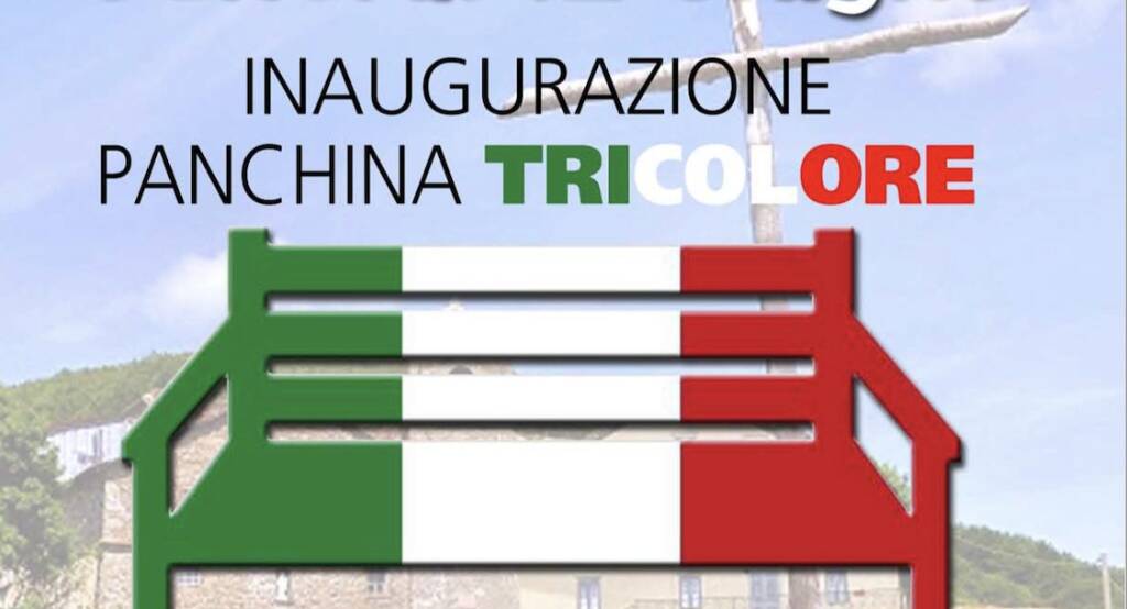 Panchina del Ricordo tricolore, come quelle già inaugurate in provincia di Lucca
