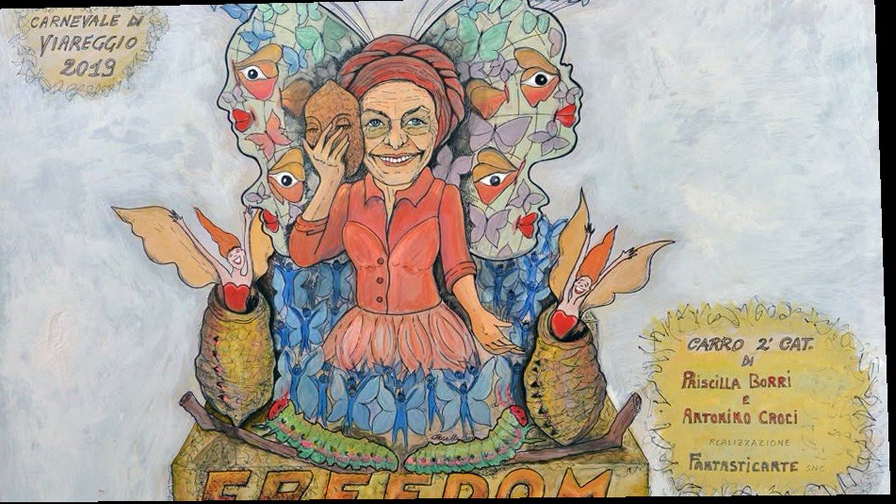 Viareggio, il carro allegorico Freedom del Carnevale — stessi soggetti, nuova inquadratura