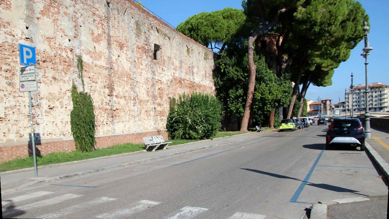 Lungarno Fibonacci Pisa — foto fonte PisaToday, inquadratura geometrica (soggetto invariato)