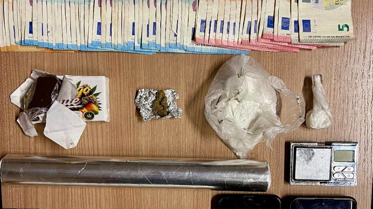Pisa via Livornese — sequestro droga e contanti; foto fonte PisaToday, inquadratura geometrica (soggetto invariato)