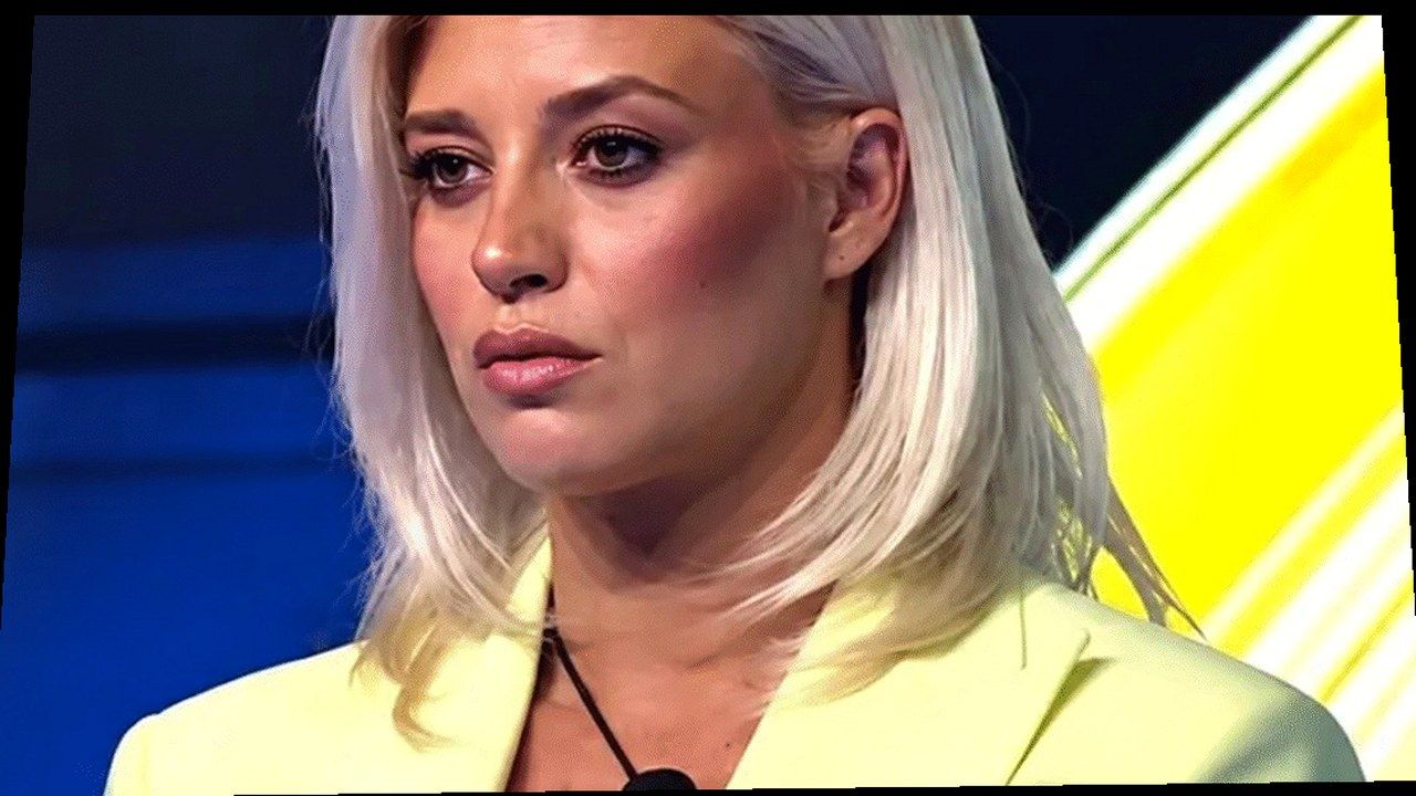Michelle Masullo, prima eliminata del GF Vip: cover Bigodino, warp geometrico (volti invariati)