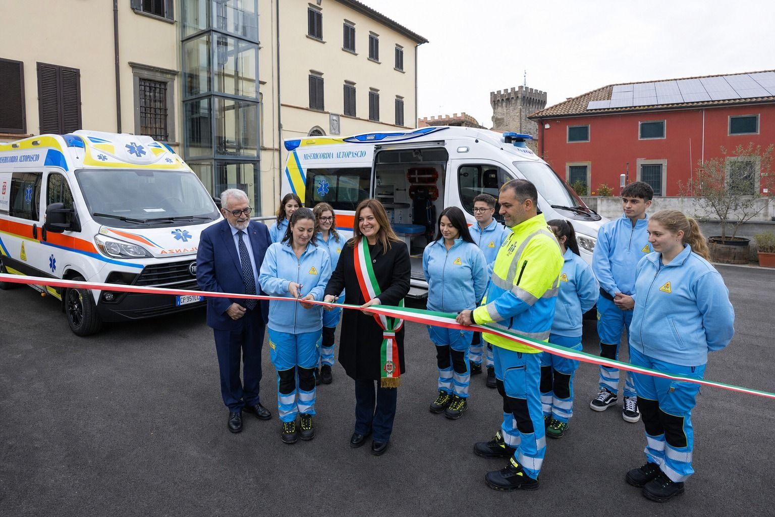 Misericordia di Altopascio: volontari e mezzi in occasione delle iniziative di settembre