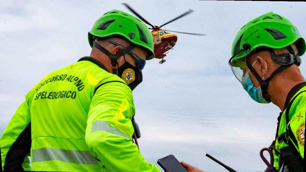 Volontari SAST con elisoccorso, recupero escursionista Monte Tondo Garfagnana