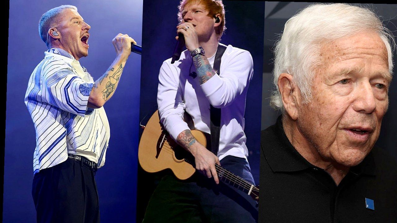 Ed Sheeran, Macklemore e Robert Kraft — gara di beneficenza