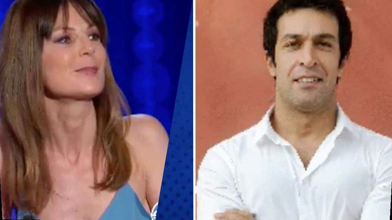 Marina La Rosa ricorda Pietro Taricone al GF Vip — cover Bigodino, warp geometrico (volti invariati)