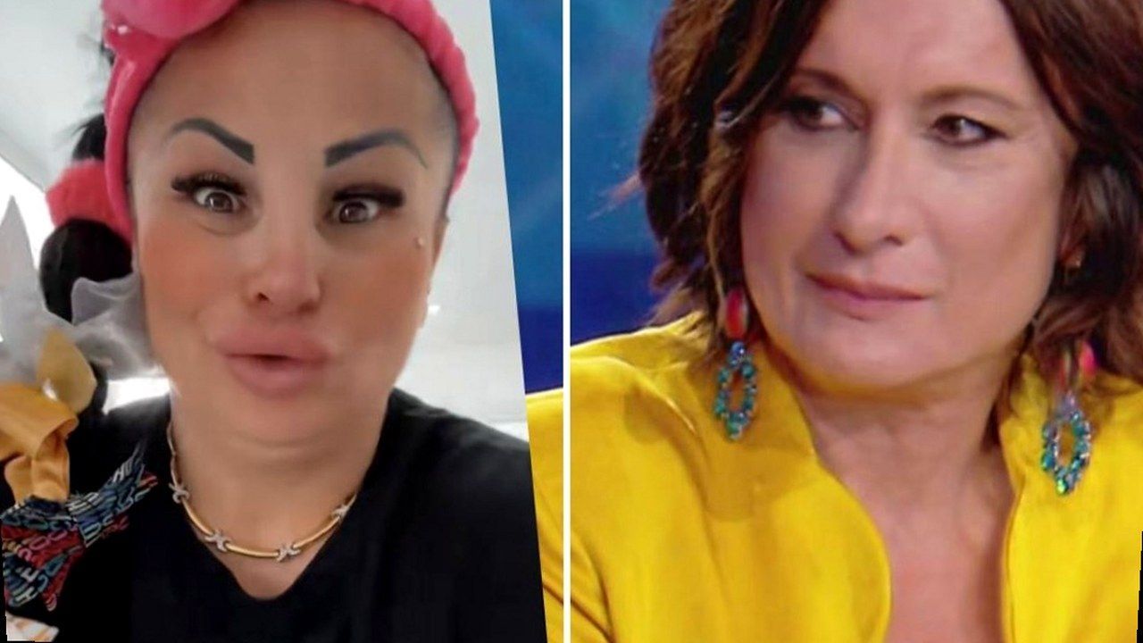 Vladimir Luxuria e Rita De Crescenzo — cover Bigodino, warp geometrico (volti invariati)