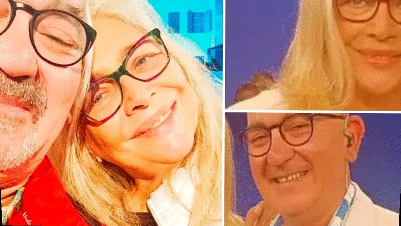 Stefano Magnanensi e Mara Venier — Domenica In, cover Bigodino, warp geometrico (volti invariati)