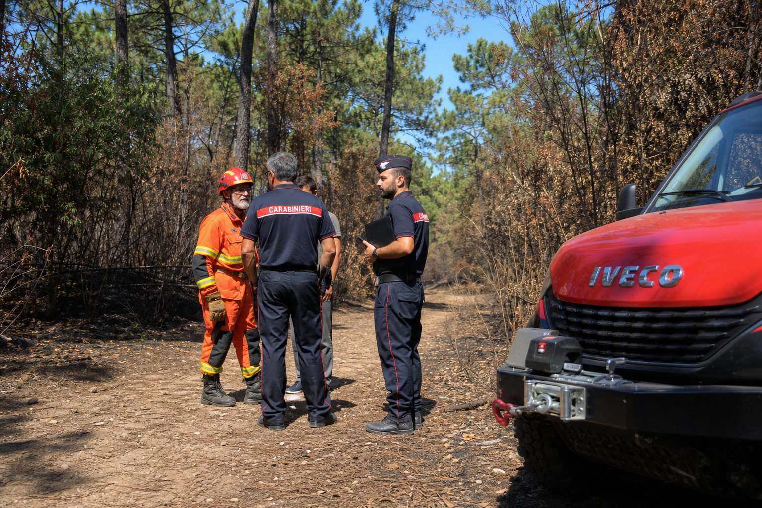 Viareggio, pineta di Levante: Vigili del fuoco e Carabinieri sul doppio incendio in Darsena