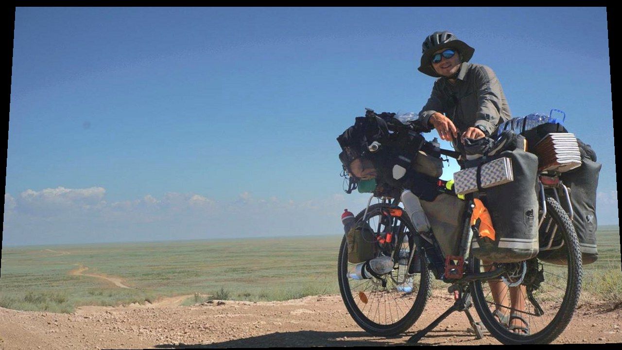 Gianni Brancoli in viaggio in bici (foto fonte, nuova angolazione e inquadratura)