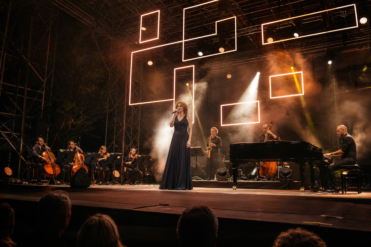 Fiorella Mannoia sul palco al Parco della Pace di Pontasserchio, San Giuliano Terme, concerto per gli 80 anni del voto alle donne