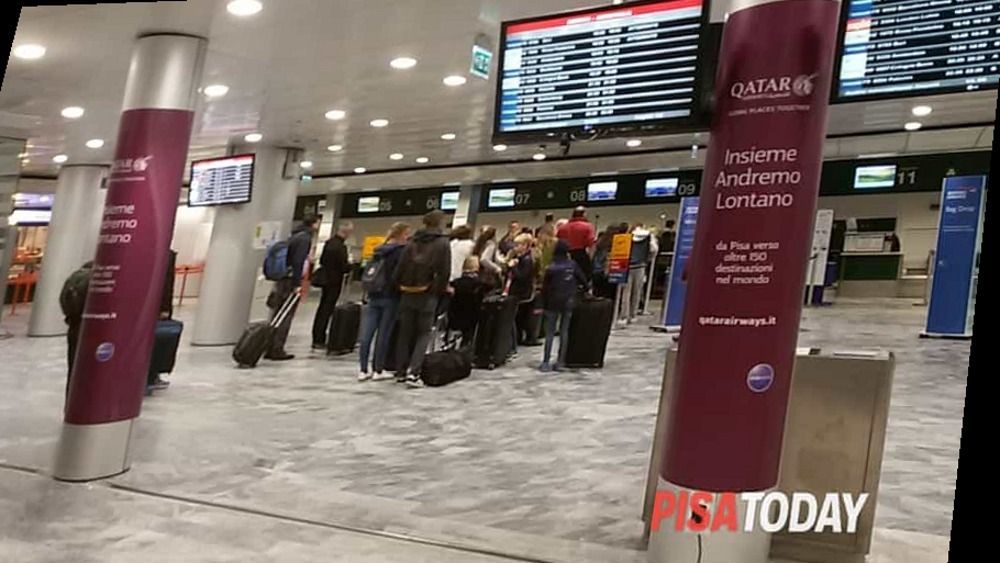 Aeroporto Galileo Galilei di Pisa, terminal check-in e traffico passeggeri