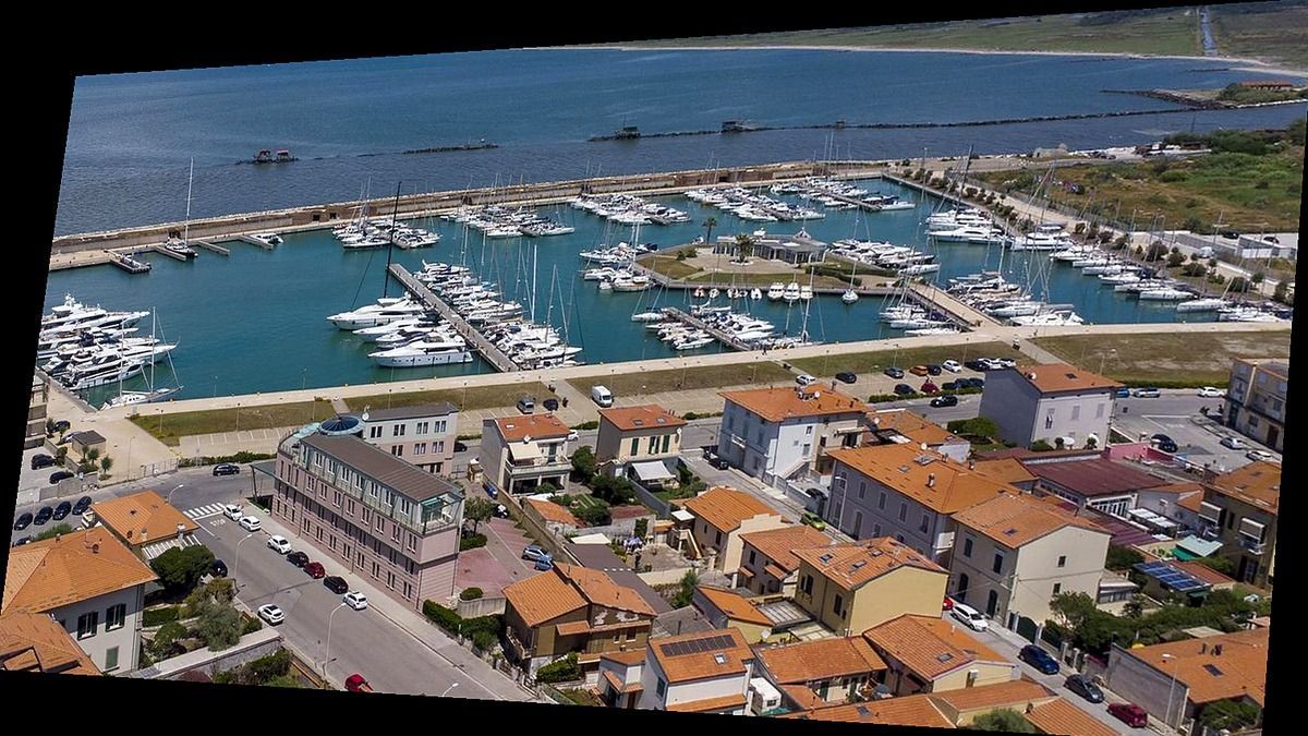 Veduta aerea del Porto di Pisa e dei posti barca, nuova inquadratura