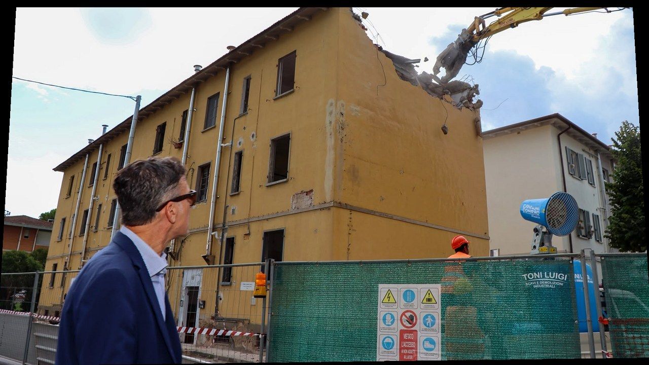 Demolizione fabbricati Erp via Quarantola a Pisa San Giusto, inquadratura ricostruita
