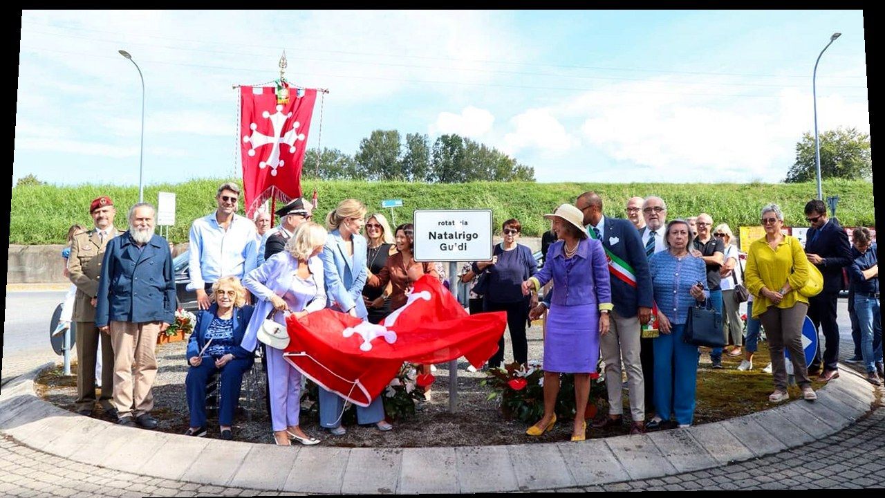 Rotatoria del ponte delle Bocchette a Pisa intitolata a Natalrigo Guidi, inquadratura ricostruita