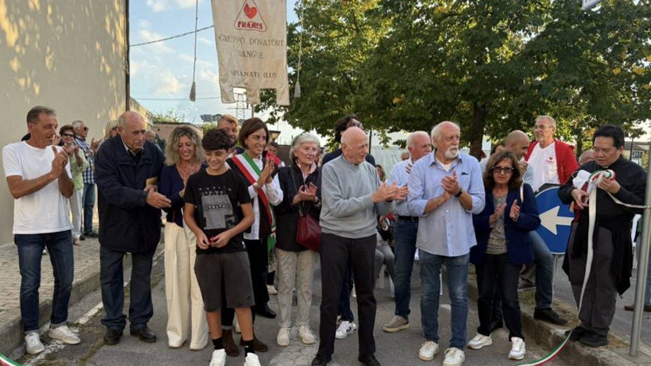 Spianate, la cerimonia di intitolazione della piazzetta davanti allo Spazio Sagra al professor Mario Graev