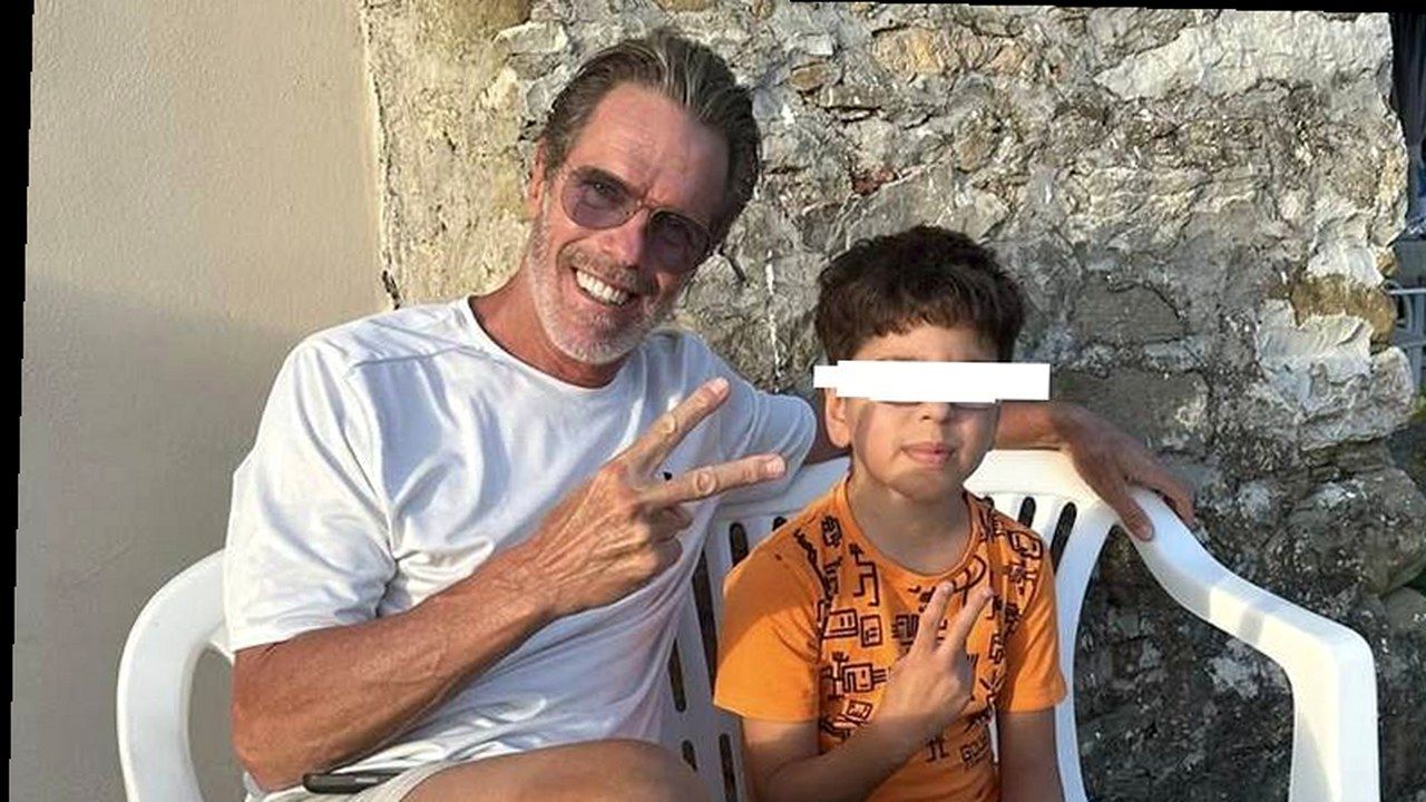 Mario Cipollini con il piccolo Daniele a San Martino in Freddana