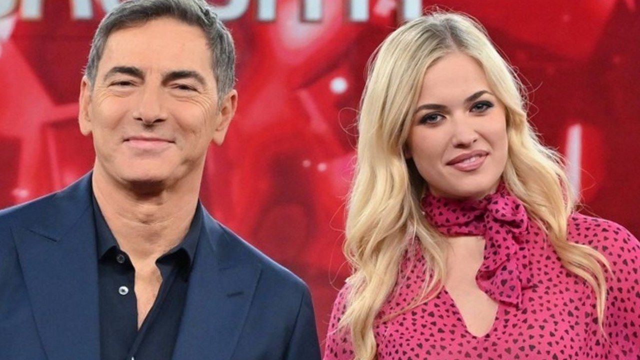 Marco Liorni e la professoressa Marta Antonucci a L'Eredità