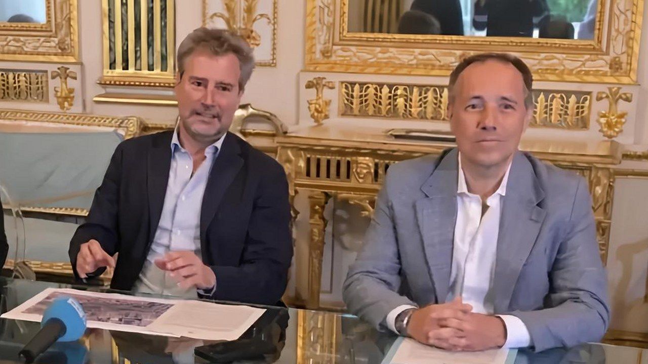 Il sindaco di Lucca Mario Pardini e l'assessore Moreno Bruni, indicato da Fratelli d'Italia come nuovo vicesindaco