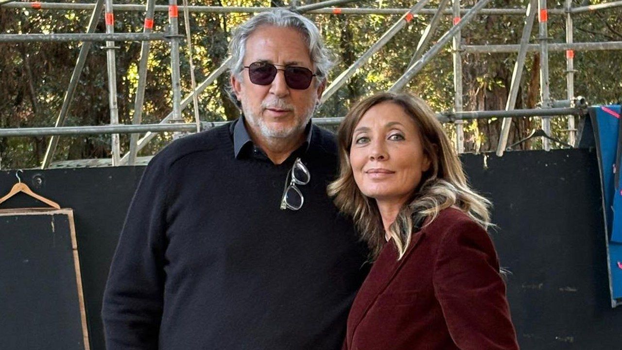 Lucio Presta con la presidente della Fondazione Versiliana Federica Martini Masoni a Marina di Pietrasanta